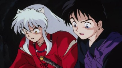 Kikyo e Inuyasha caen en el miasma